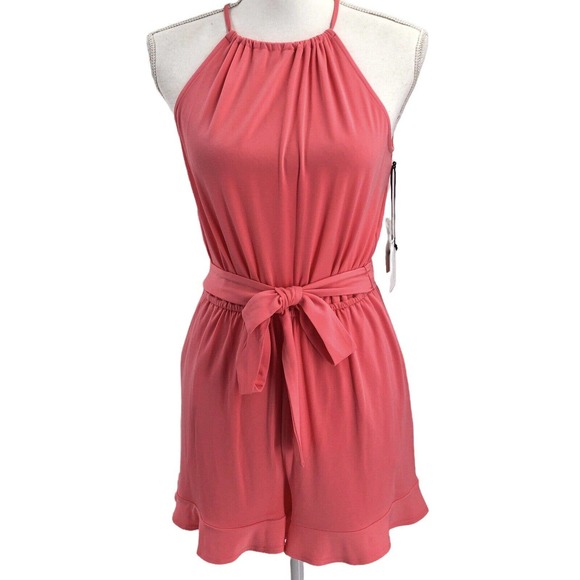 1. STATE NEW Womens Size Small Halter Neck Belted Romper Stretch Jersey Knit - Picture 10 of 10